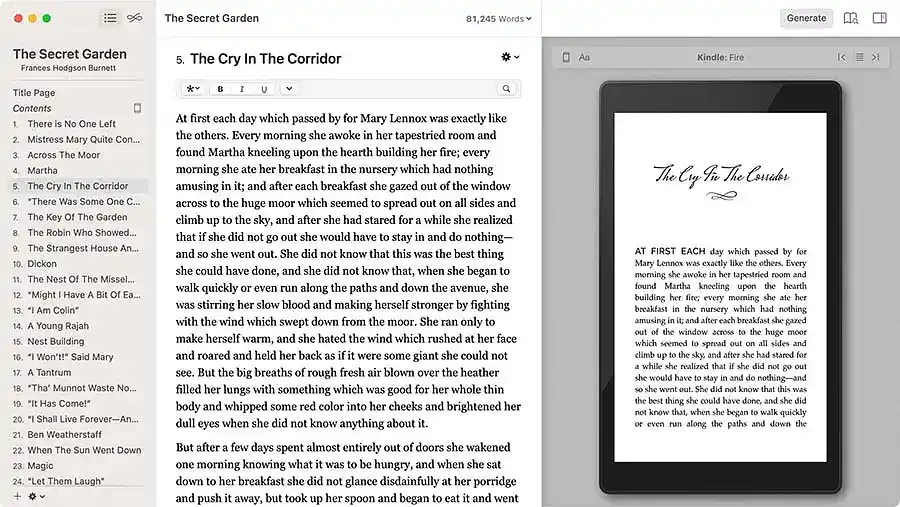 Vellum writing and formatting app