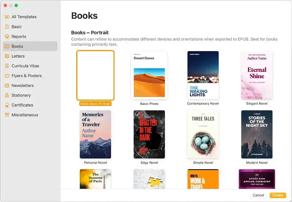 Apple Pages writing and formatting app