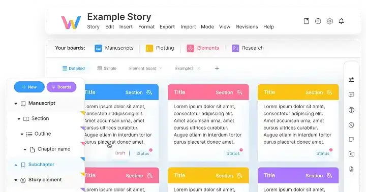 LivingWriter writing app