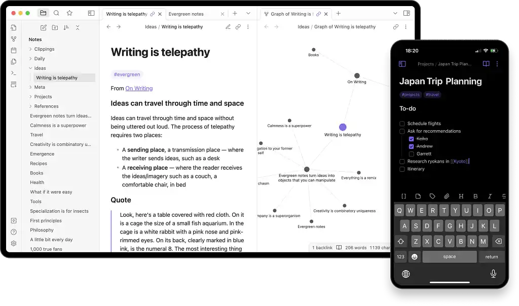 Obsidian note-taking app