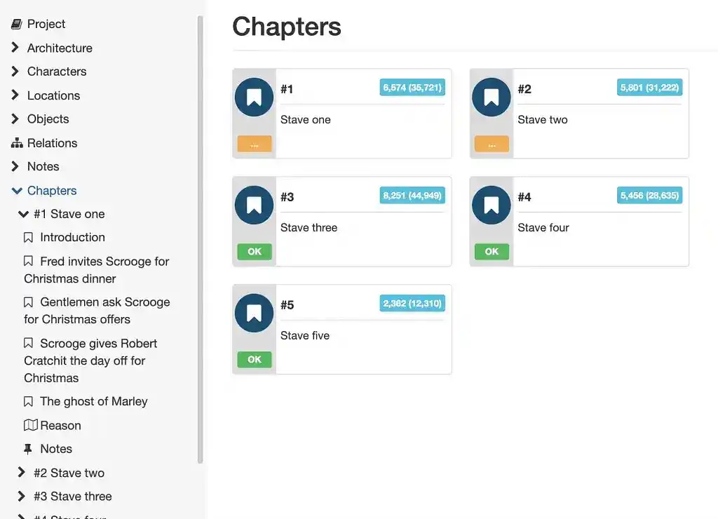 Bibisco writing app